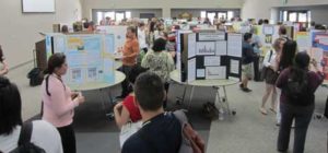 Image of students presenting at the symposium poster session