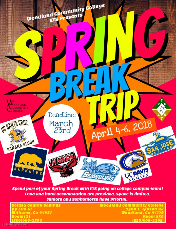 spring break flyer welcome to woodland community college