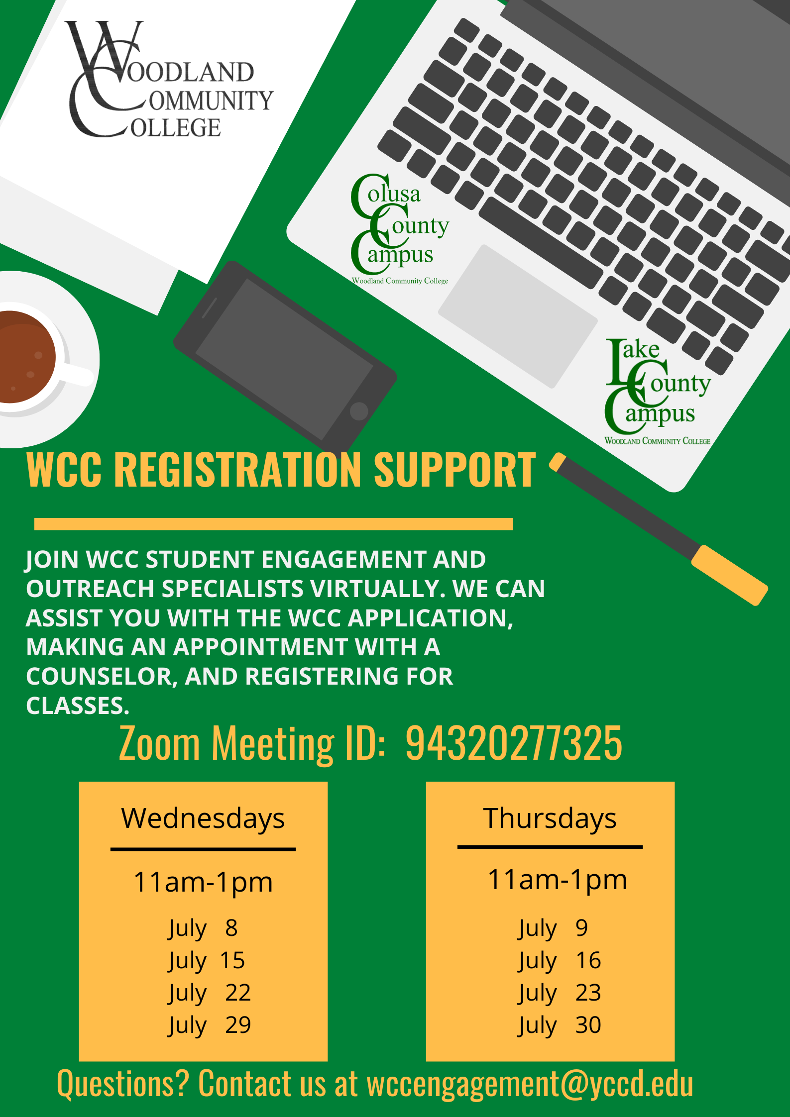 Zoom Registration Assistance flyer