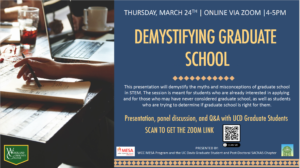 Flyer for Demystifying Graduate School
