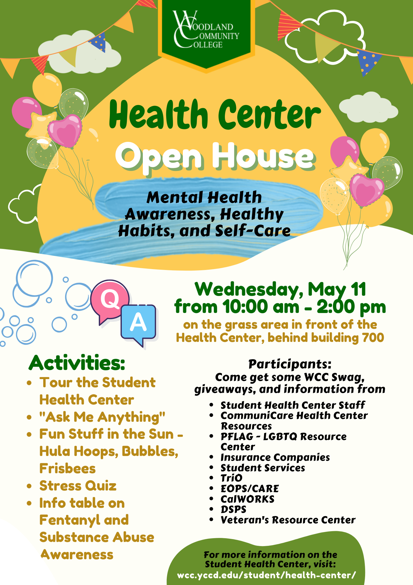 Student Health Center Open House and Mental Health Awareness Event