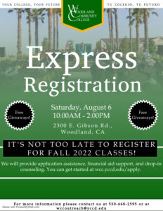 Express Registration Flyer August 6