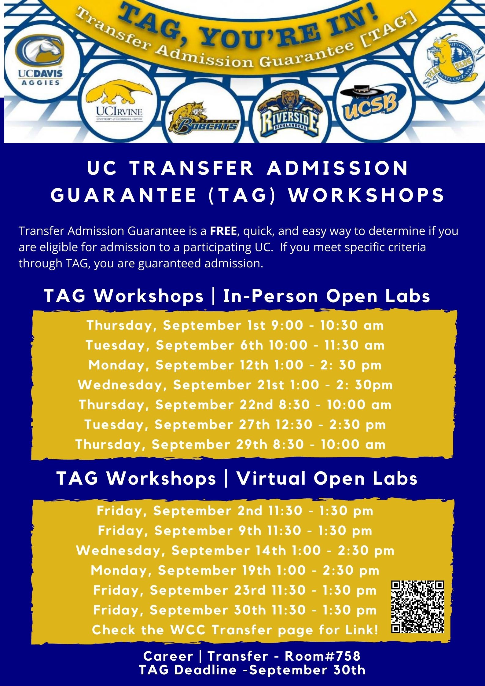 Transfer Admission Guarantee (TAG) Program - Woodland Community College