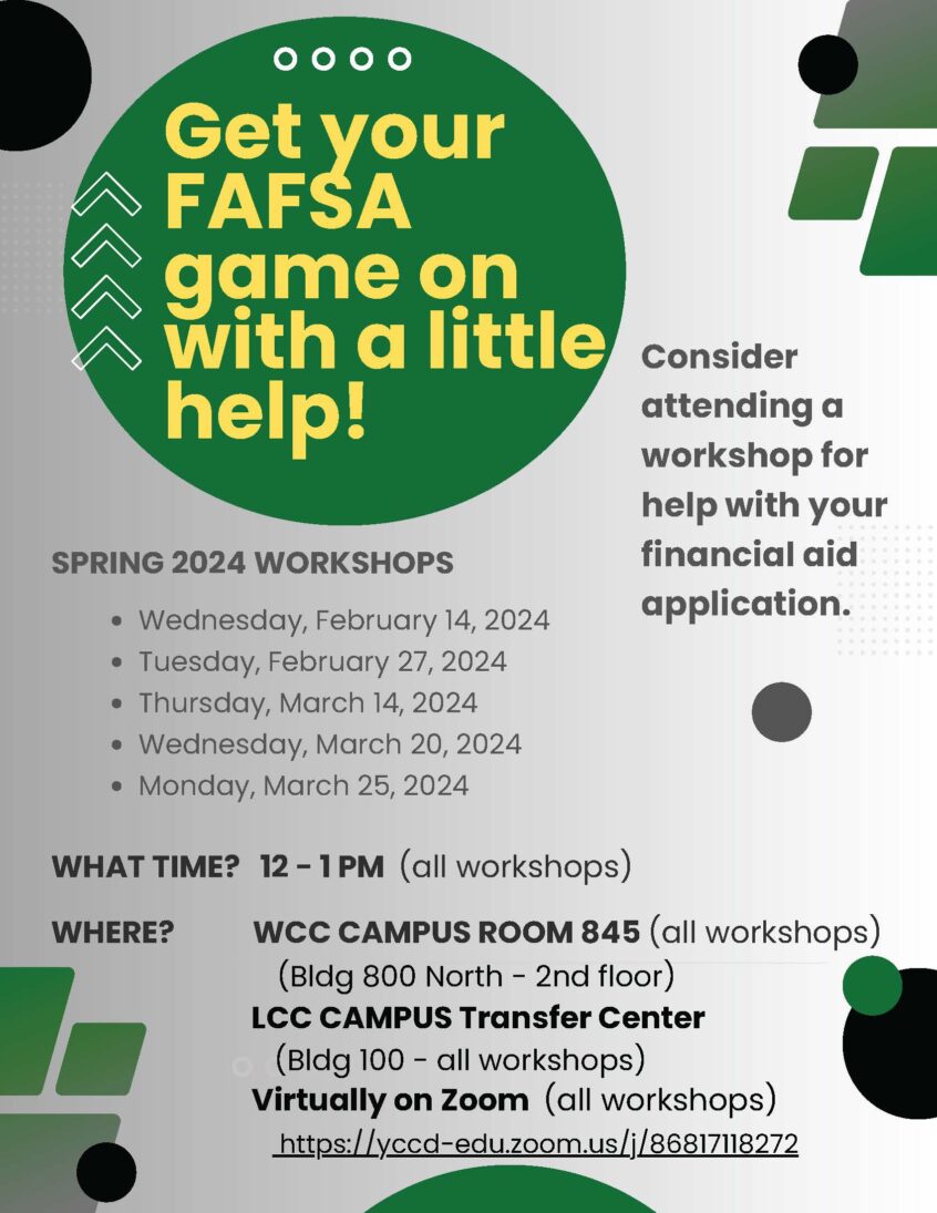 FAFSA and Dream Act Application Workshops - Woodland Community College