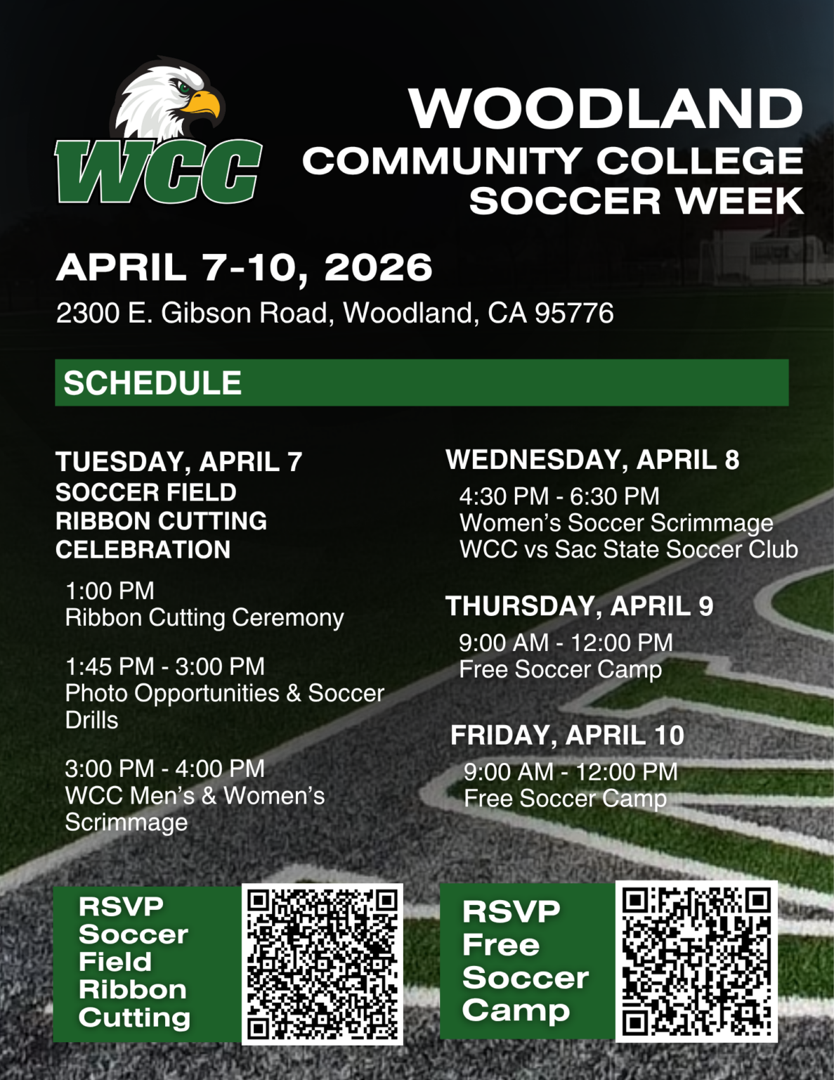 Woodland Community College Soccer Week & Soccer Field Ribbon Cutting ...